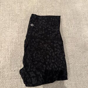 lululemon athletica Black Patterned Athletic Shorts